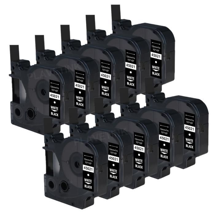 Cartouche Ruban Compatible Dymo D1 40910 - Noir Sur Transparent - 9mm X 7m - Neuf