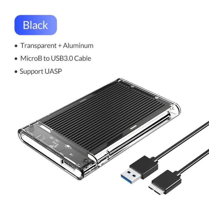 Boîtier de disque dur externe - AIHONTAI - USB 3.0 - SATA - 8 To - Noir - Informatique