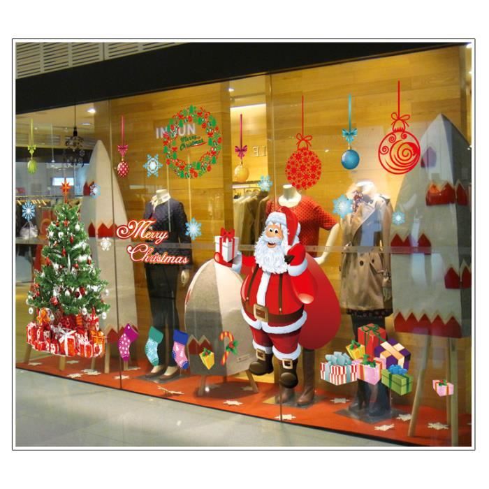 9 Feuilles Noël Autocollants Fenetre Noël Stickers Réutilisables Décoration Fenêtres PVC Stickers | Leroy Merlin