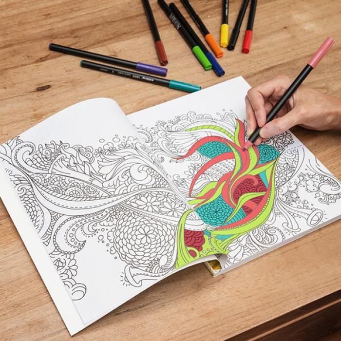 Livre de coloriage antistress * Matière : papier * Nombre de pages