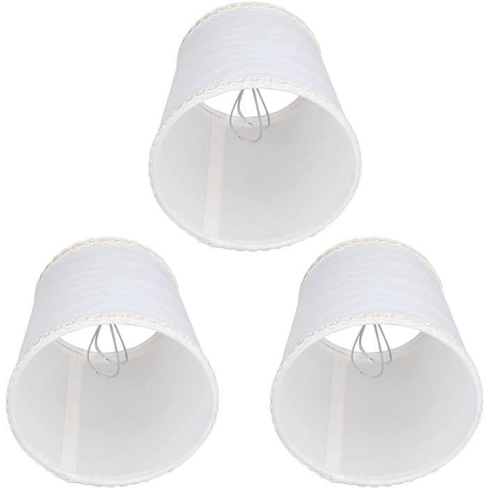 Lot De 3 Abat-Jour à Pince Modernes En Tissu - Petit Abat-Jour Clip Pour Ampoule E14 Et Lustre (Or)