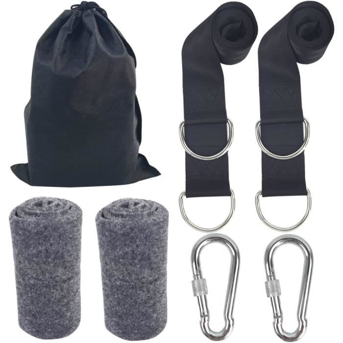 Sangle Suspension Balançoire Arbre FL HUA - 2 Pièces Avec Mousquetons Pour Hamac Et Siège