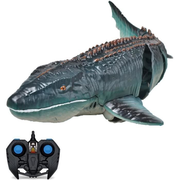 DAWRIS Mosasaurus Bateau télécommandé 2,4 GHz étanche U Bateau télécommandé pour enfants à partir de 6 ans avec lumière LED et brouillard double hélice Jouet pour piscine étang salle de bain DAWRIS Mosasaurus Bateau télécommandé 2,4 GHz étanche U Bateau télécommandé pour enfants à partir de 6 ans avec lumière LED et brouillard double hélice Jouet pour piscine étang salle de bain