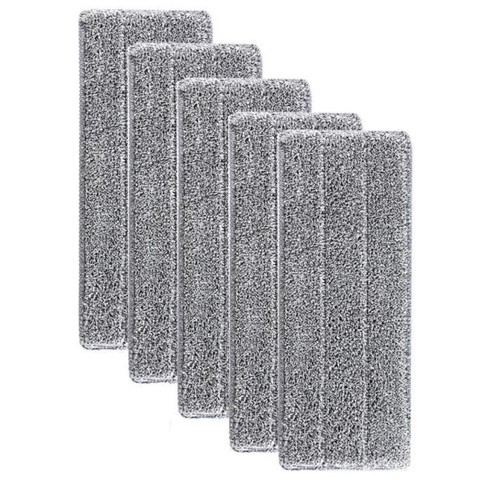 10 Lingettes Microfibre Pour Serpillière Plate - Lavables, Ultra-absorbantes - Compatibles La Plupart Des Balais