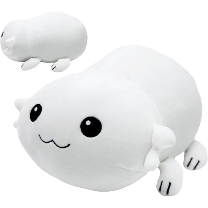 Yeqivo Peluche Axolotl 30 Cm – Oreiller Câlin Doux Bleu, Jouet Kawaii Pour Enfants
