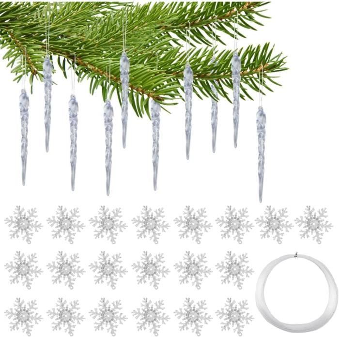 2 Grands Flocons De Neige En Métal Pour Décor De Noël - Ornements Extra Larges, Thème Vacances, Neuf Sous Emballage