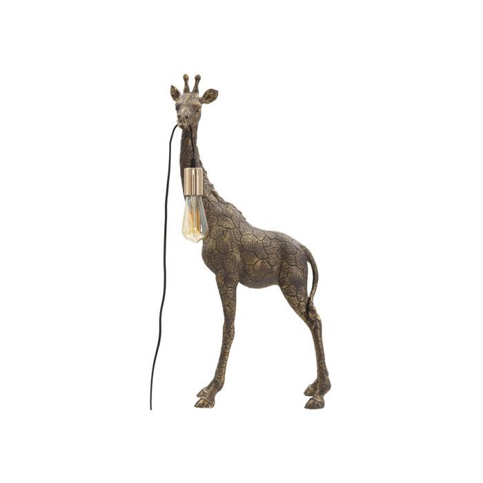 Lampe à Poser en Résine Girafe 80cm Or Foncé