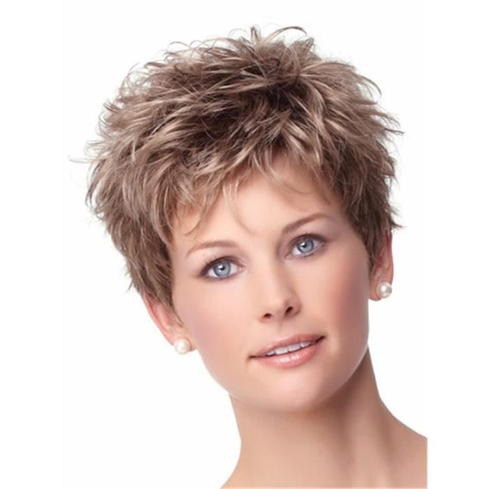 perruque blonde cheveux courts