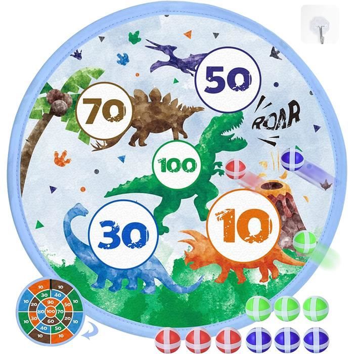 Jeu De Tir Pistolet Dinosaure Avec 12 Balles Collantes Et Cible - Jeu Fléchettes Enfant Intérieur Extérieur Dès 3 Ans