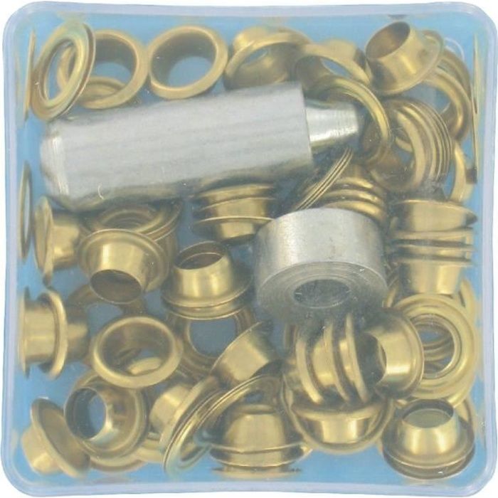 Lot De 100 œillets Laiton 14 Mm Avec Outils De Pose – Pour Bâches, Tissus, Couture – BE-TOOL
