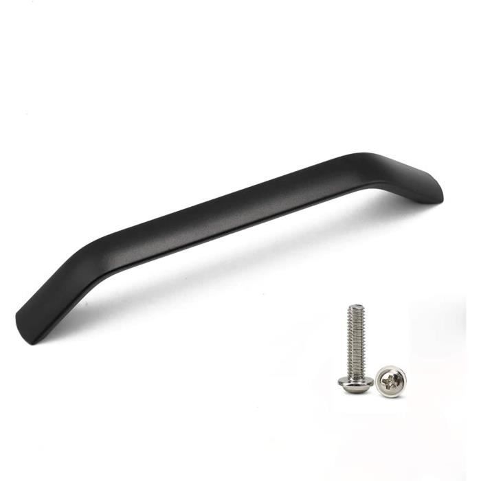 Poignée De Porte/tiroir Design Moderne En Alliage De Zinc Noir Mat - Modèle Huntley (GB)