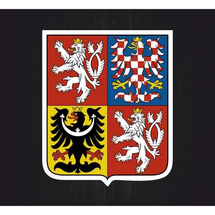 10,2/ cm R/épublique tch/èque Blason badge Crest 100/ mm Vinyle autocollant autocollant