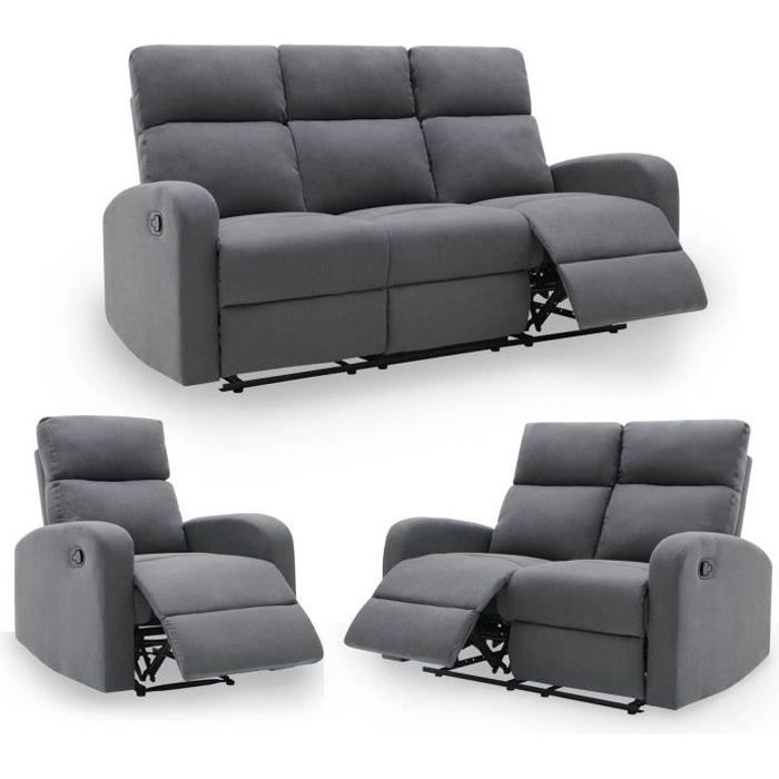 Ensemble Canape Convertible Fauteuil 2 Places Relax Cdiscount