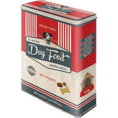 Boîte en métal rectangulaire XL - Dog Food - Nourriture pour chien