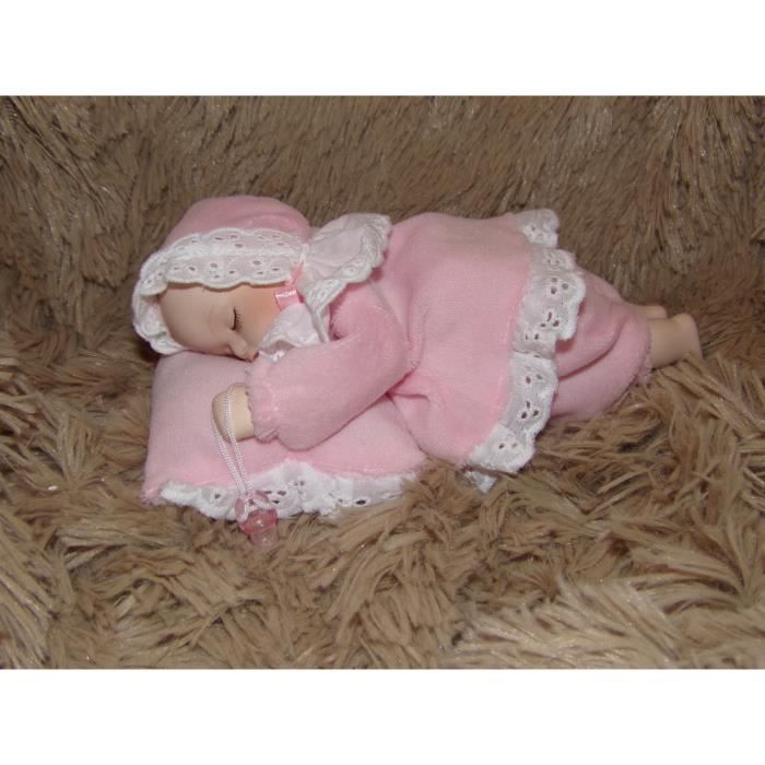 Idee Cadeau De Naissance Boite A Musique Bebe Fille Sur Coussin Rose Ref 226 Cdiscount Puericulture Eveil Bebe