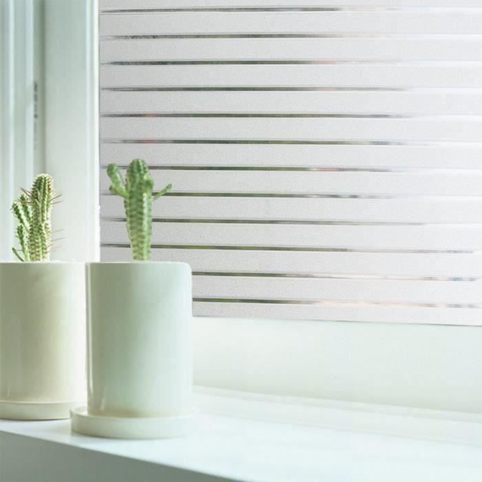 Alyvisun Film Electrostatique Vitre Motif Rayure 90x220cm, Autocollant Film Fenetre Anti Regard avec Adhérence Statique Opaque Fenêtre Film pour Vitre Protection UV pour Bureau Maison Salle de Bain Alyvisun Film Electrostatique Vitre Motif Rayure 90x220cm, Autocollant Film Fenetre Anti Regard avec Adhérence Statique Opaque Fenêtre Film pour Vitre Protection UV pour Bureau Maison Salle de Bain