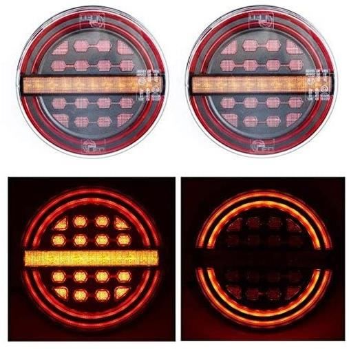 Feux Arrière LED 24V Universels Pour Caravane, Remorque Ou Camion - 5 Fonctions, 46 LEDs - Facile à Installer