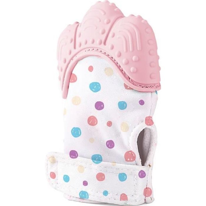 Babyjem Gant De Dentition Pour Bebe Gant De Dentition En Silicone Jouets De Gratte Dents En Motif Main Sans Bpa Rose Blanc Cdiscount Puericulture Eveil Bebe