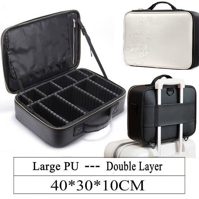 Yaheetech Valise Maquillage 4 En 1 Mallette De Maquillage Trolley à Maquillage Bijoux Et Cosmétique Beauty Case Grande Rangement Pour Voyage Verrouillable Avec Roulettes Noir