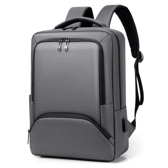 Sac à Dos Ordinateur Portable, 17,3 Pouces Étanche Sac à Bandoulière avec  Chargeur USB et Port de Casque, pour Affaires/Voyage, Gris Noir - Cdiscount  Bagagerie - Maroquinerie