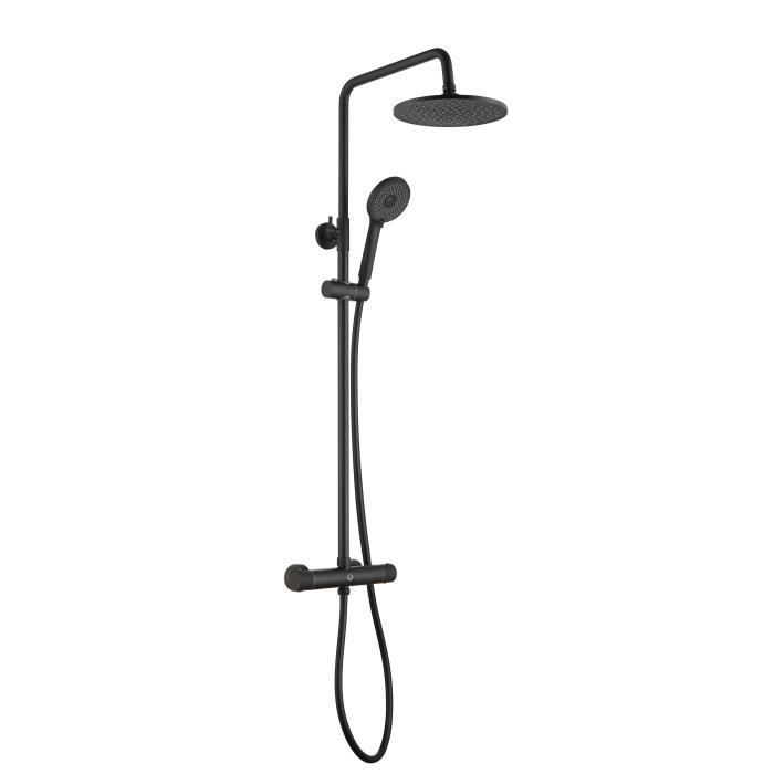 / 1265/ mm Auralum/® Colonne de douche murale avec pommeau pluie rond et douchette /à main 880/