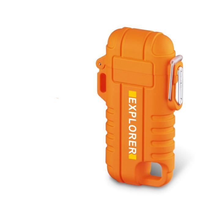 Briquet étanche Et Rechargeable Exotac TitanLIGHT - Fabriqué Aux USA, Garantie à Vie, Couleur Orange