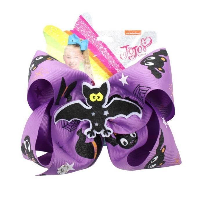 Grand Nœud à Paillettes Jojo Siwa Arc-en-ciel - Taille Large, Pour Danse Ou Concours