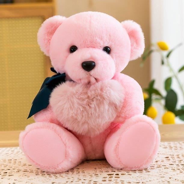 Grand nounours brun 220cm rose pas cher 