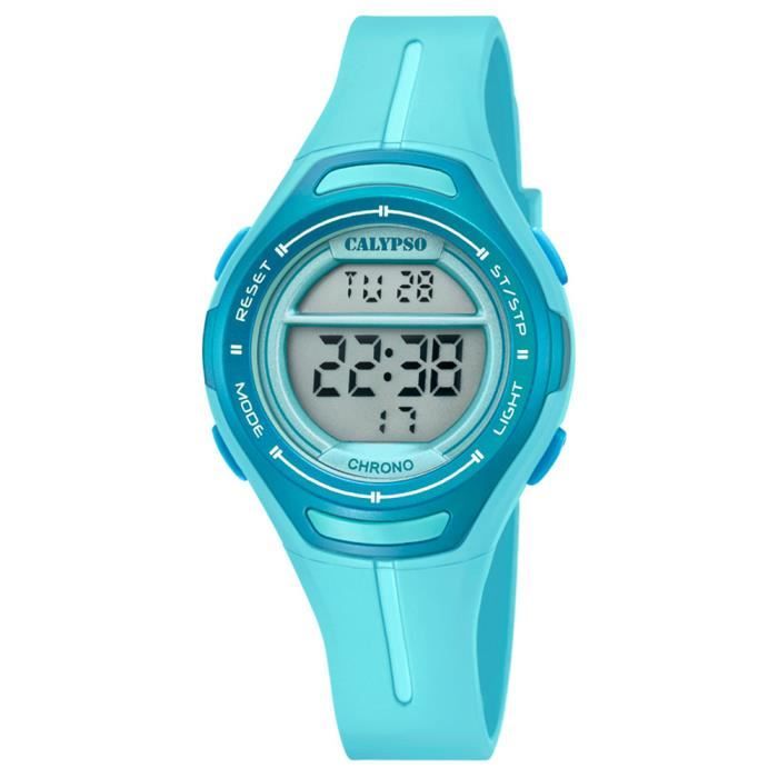 Calypso Montre femme digital Quartz bracelet plastique PU