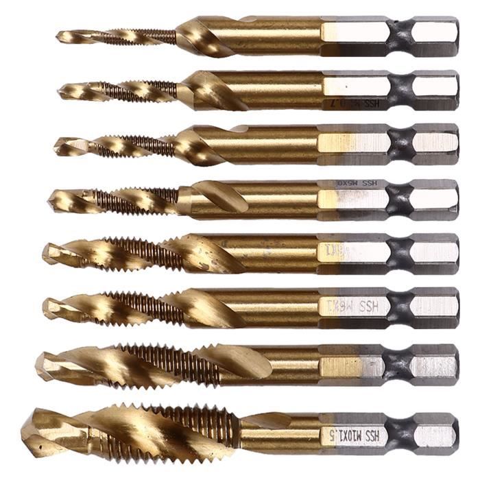 Taraud Spirale HSS UNC 8-32 – Acier Rapide, Évacuation Copeaux Haut, Taraudage Aluminium Acier Inox