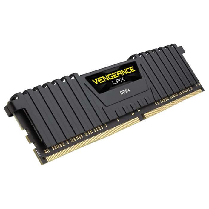 Achat Memoire PC Corsair 8GB DDR4-2400, 8 Go, 1 x 8 Go, DDR4, 2400 MHz, 288-pin DIMM, Noir pas cher
