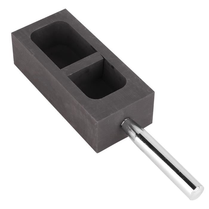 Moule à Lingot En Graphite 3D En Forme De Crâne - Pour Fusion Or, Argent, Métaux - Haute Température