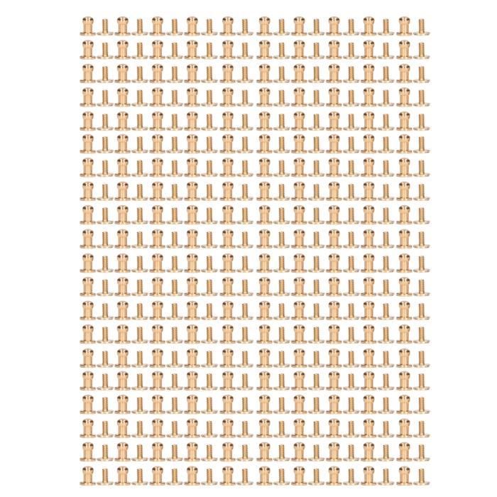 Attaches Parisiennes En Métal Pour Scrapbooking - 200 Pièces, Tête Ronde 4.5 Mm, Bronze, Pour DIY Et Décoration - 2