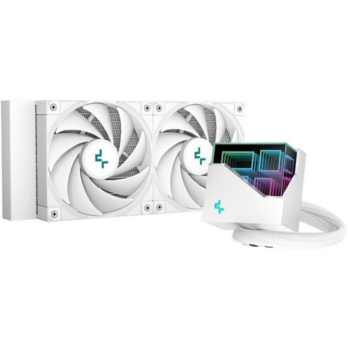 Watercooling AIO DEEPCOOL LT520 (Blanc) – Compatible Intel/AMD – Ventilateurs 2x120mm – Waterblock A-RGB