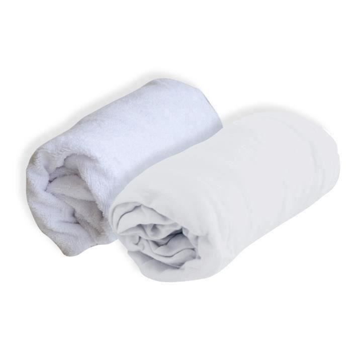 Domiva Lot d'1 alèse et 1 drap housse (70x140 cm