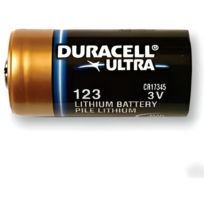 Pack de 3 piles CR 123 Lithium 3V Duracell Ultra