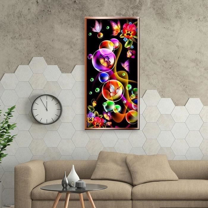 5D Diy Diamond Painting Papillons Entièrement Foré Lot De 8, Peinture
