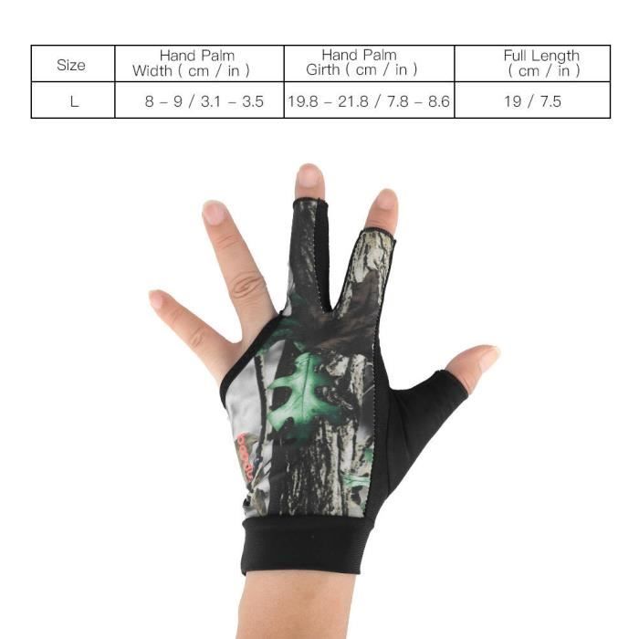 Gants de Billard à 3 Doigts pour Adulte 4 Couleurs.[Y142