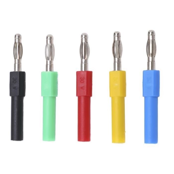 Fiches Banane Mâles 4 Mm Plaquées Or - Lot De Connecteurs - Alliage - Neuf