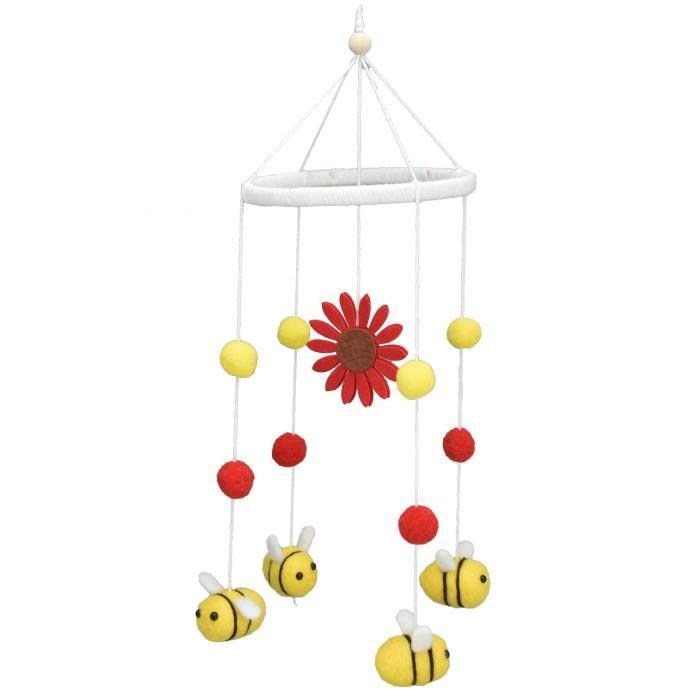 Carillon éolien suspendu, hochet, boules d'abeille de dessin animé