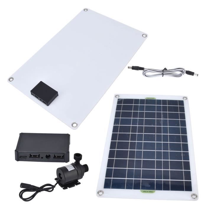 YIN Kit de pompe à eau solaire 50W panneau 800l / h 12V faible bruit DC protection de l'environnement durable silicone