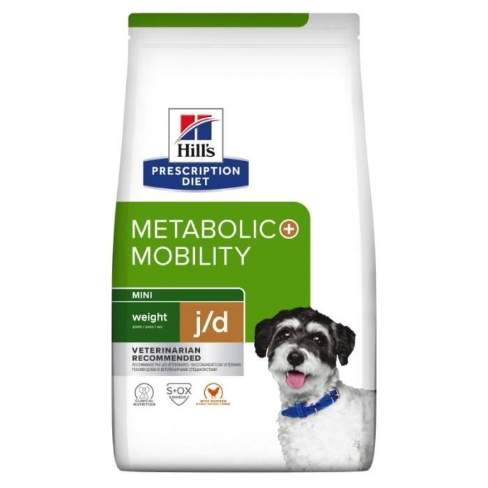 Comparer les prix de Croquettes Chien - HILL'S - ADULT PRESCRIPTION DIETS J/D MINI - Métabolique - Mobilité - 3 kg