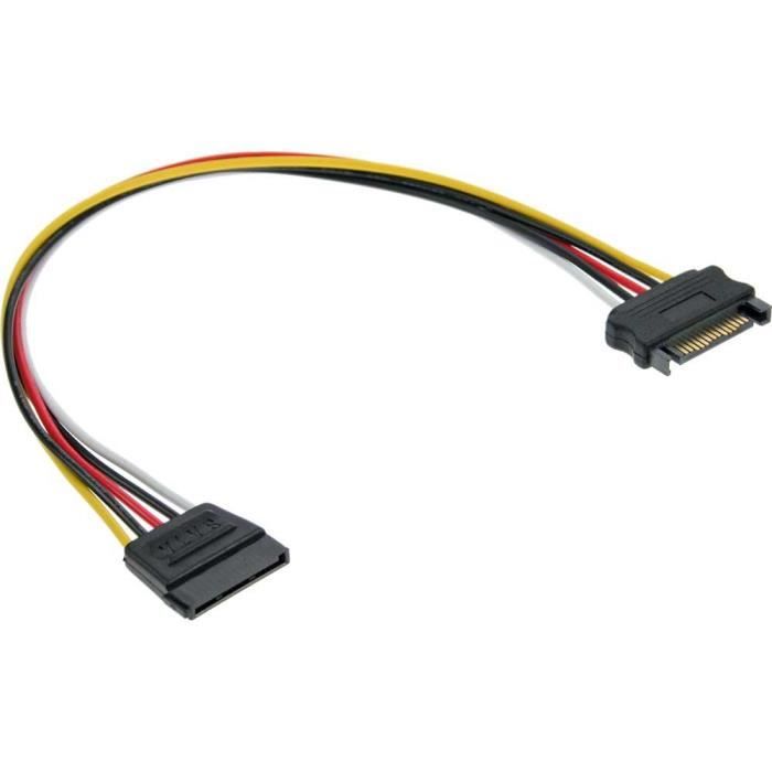 Rallonge d'alimentation interne InLine®, SATA Mâle / Femelle, 0,3m