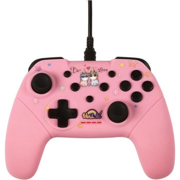 Manette Licorne Unik Be Love Konix Switch Rose Cdiscount Informatique