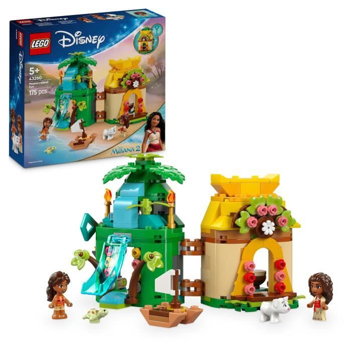 LEGO ǀ Disney 43260 L’Ile de Vaiana Miniature - Jeu de Construction pour enfant dès 5 ans