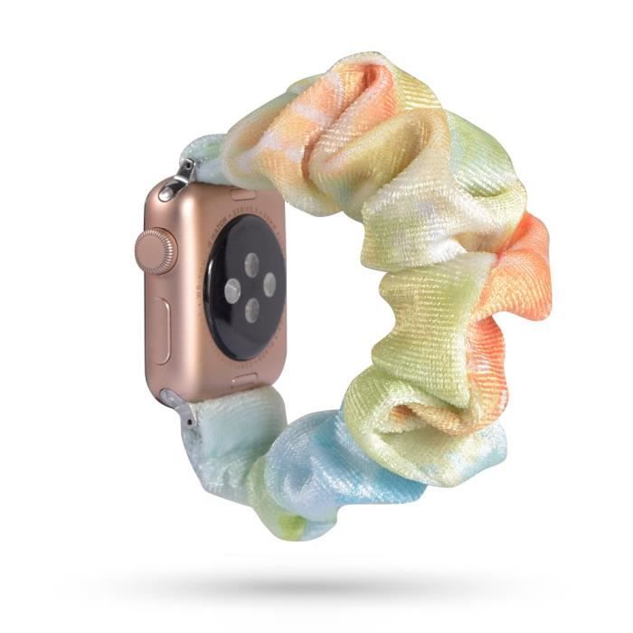 Connecteur De Bracelet en Tissu Impression Bracelet Banque Montre Pour Apple Watch Series 6 Se 5 4 44Mm-3 2 1 42Mm -Style U
