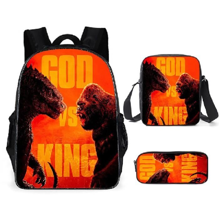 T-shirt 3D King Kong Vs Godzilla - Enfants/garçons/hommes, Manches Courtes, Décontracté