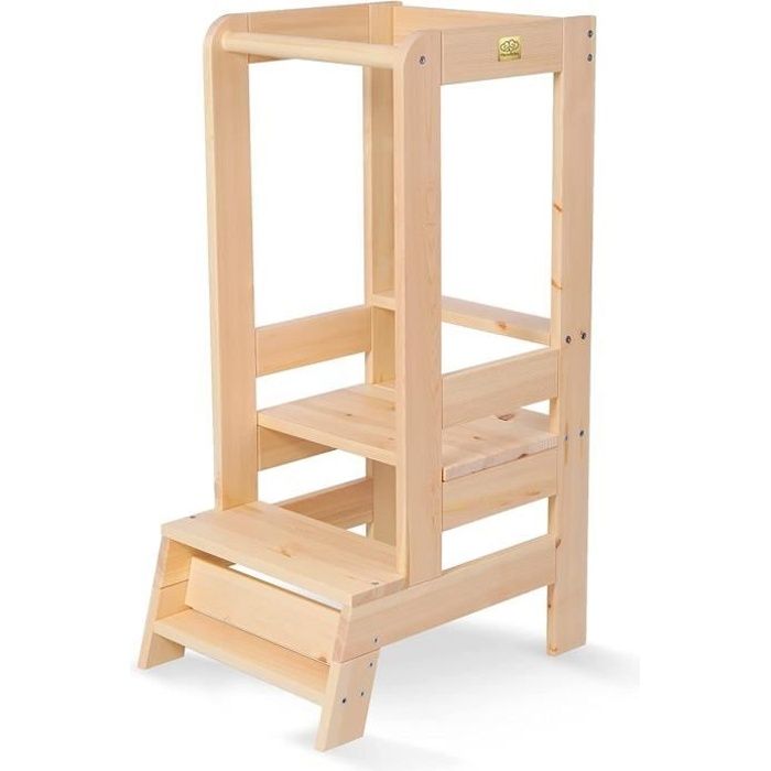 Meowbaby Tour dapprentissage MeowBaby pour enfants 90x51 cm  Réglable en hauteur sur 3 niveaux  Tabouret Montessori pour enfants