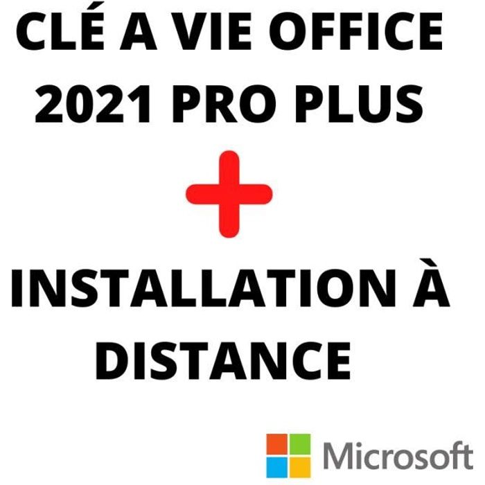 Logiciels – OFFICE 2021 PRO PLUS – Installation + Licence à Vie – Windows 10/11 – Applications Bureautiques