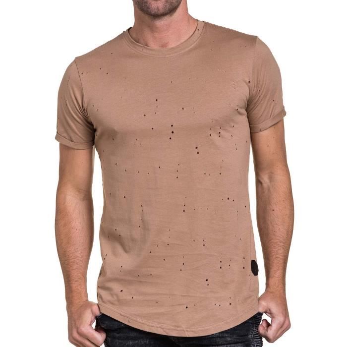t shirt homme beige